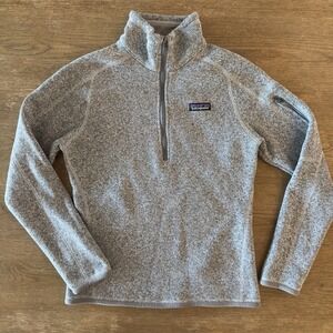Patagonia Better Sweater 1/4 Zip Pullover Fleece-Gray Heather-Women's Size Small